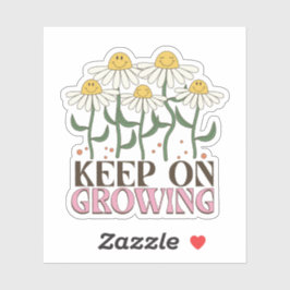 Adesivo Manter Em CRESCENTE Cotações Positivas Flores Retr