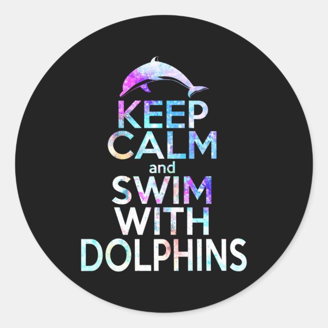 Adesivo Manter Natação Calma Com Golfinhos (Frente)