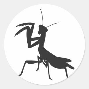 Adesivo Mantis na silhueta - Escolher cor de fundo