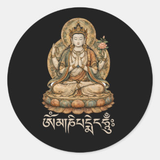 Adesivo Mantra da Compaixão Om Mani Padme Hum Chenrezig
