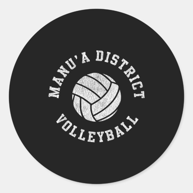 Adesivo Manua Distrito Volei Retro Distressed Equipe Vb (Frente)