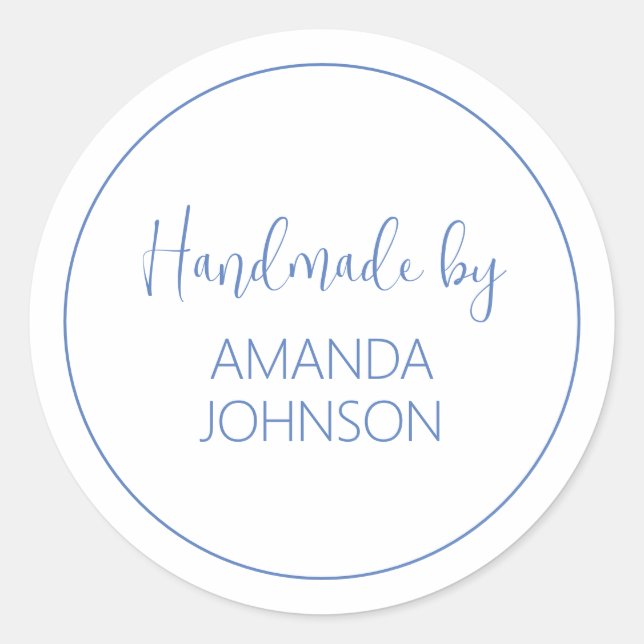 Adesivo Manual Azul Personalizado Por (Frente)