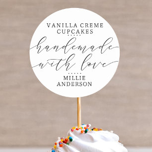 Adesivo Manuscrito com Amor, Script de Negócio Manuscrito