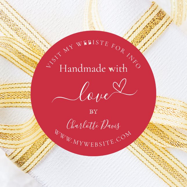 Adesivo Manuscrito com nome vermelho (Criador carregado)