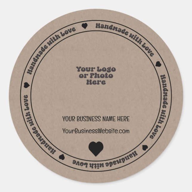 Adesivo Manuscrito com o Love Business Kraft Paper (Frente)