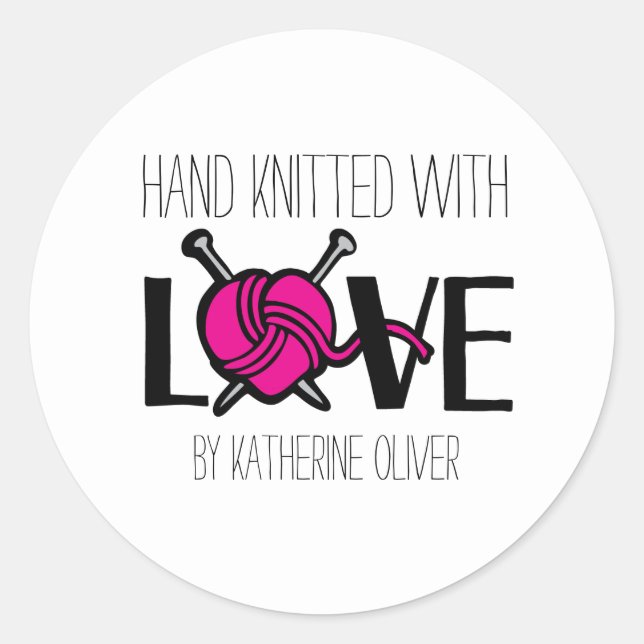 Adesivo Manuscrito com tricô para presentes (Frente)