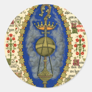 Adesivo Manuscrito iluminado para o dia de ascensão