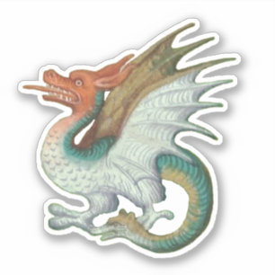 Adesivo Manuscrito Medieval Dragon Vinyl Sticker