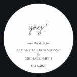 Adesivo Manuscrito Mínimo Limpo Yay Salve a Data<br><div class="desc">Manuscrito Mínimo Limpo Yay Salve a Data</div>