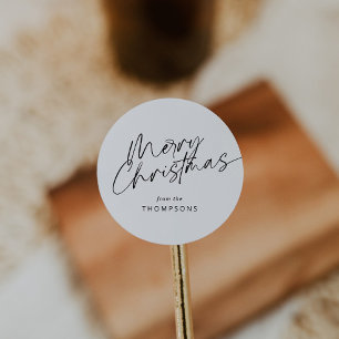 Adesivo Manuscrito Moderno Minimalista Feliz Natal