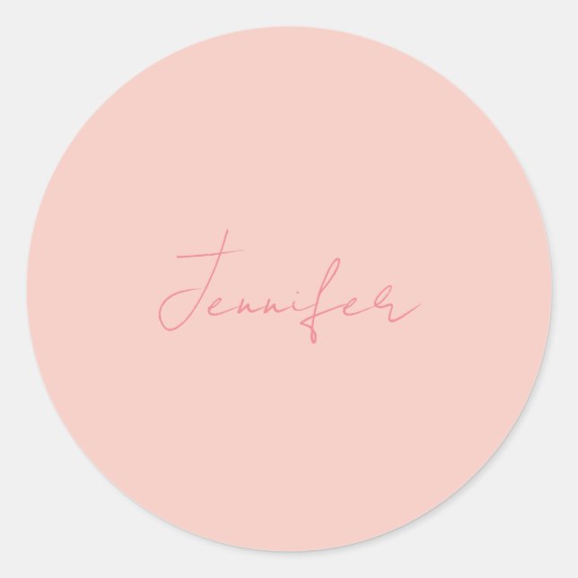 Adesivo Manuscrito Moderno Simples Seu Nome (Frente)