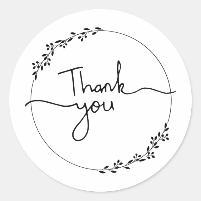 Adesivo Manuscrito Obrigado Sticker (Frente)