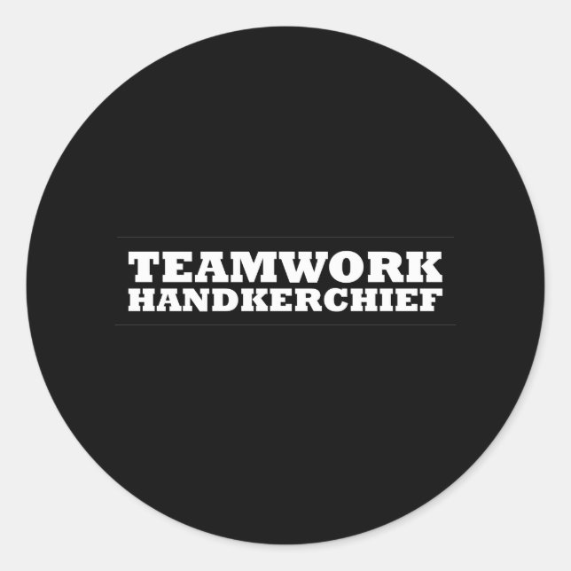 Adesivo Manuseio do trabalho em equipe (Frente)