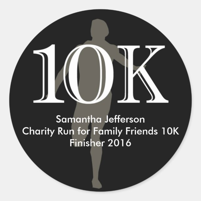 Adesivo Manutenção Personalizada do Runner 10k Cross-Count (Frente)