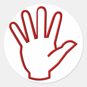 Adesivo Mão aberta/cinco altos/onda