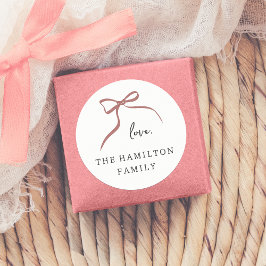 Adesivo Mão Arco Whimsical Desenhada Fita Vermelha "Amor"