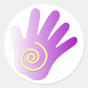 Adesivo Mão de cura - Roxo
