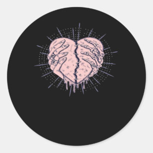 Adesivo Mão De Esqueleto Com Cardíaco Clássico