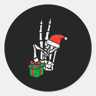 Adesivo Mão de Esqueleto de Natal Paz Cket Natal Homens Mu