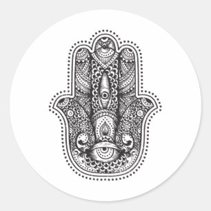 Adesivo Mão de Hamsa de Fátima Símbolo Islâmico Oriental Y
