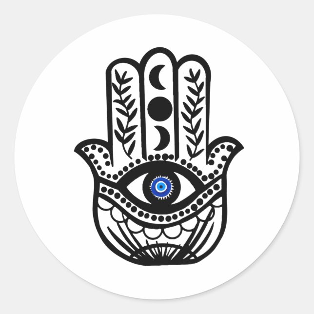 Adesivo Mão de Hamsa Fatima Mau Eye (Frente)