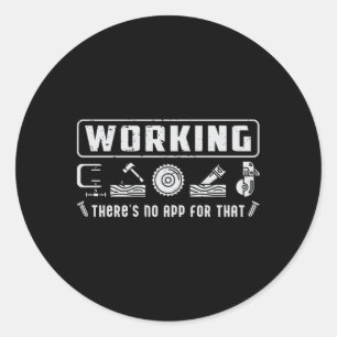 Adesivo Mão-de-Obra do Carpinteiro de Madeira Ideia