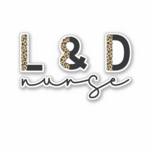 Adesivo Mão de obra e enfermeiro L & D Cheetah impressão