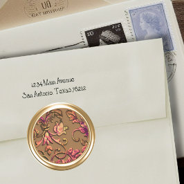 Adesivo Mão-de-Obra Metálica em Rosa e Dourado