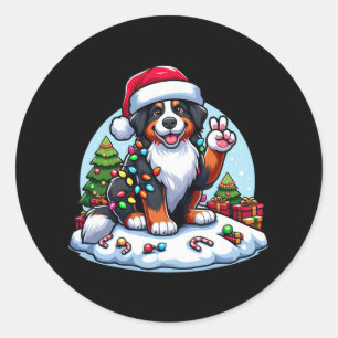 Adesivo Mão de Paz Bernese Montanha Luzes de Natal Mulhere