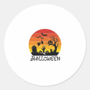 Adesivo Mão de Zumbi de Halloween Lápide Árvore Gato Preto