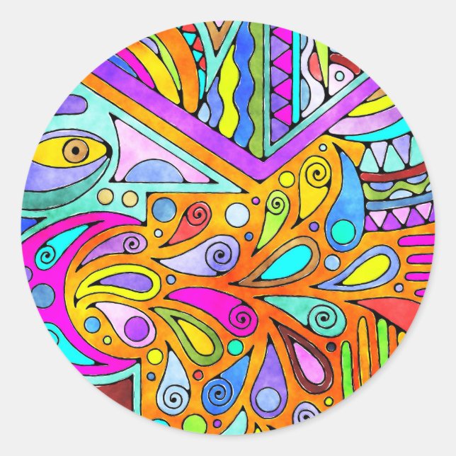 Adesivo Mão Desenhada Por EDDArt - Blah Blah Blah 1 (Frente)