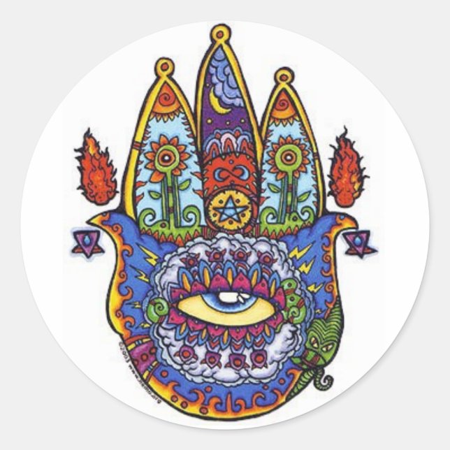 Adesivo mão hamsa. (Frente)
