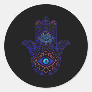 Adesivo Mão Hamsa Olho Azul do Mal Yoga - Símbolo Espiritu