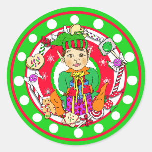 Adesivo Mão lunática duende tirado do Natal