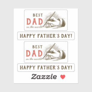 Adesivo Mão masculina do melhor pai que guardara um