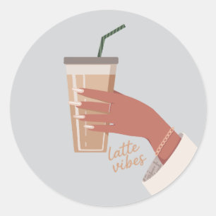 Adesivo Mão segurando uma xícara de café