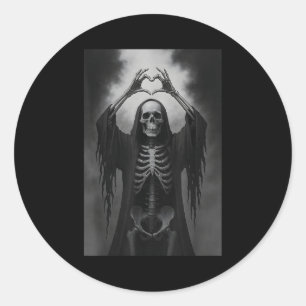 Adesivo Mãos de Coração de Esqueleto e Rosto Horror Ster H