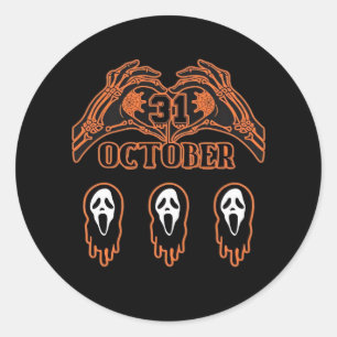 Adesivo Mãos De Esqueleto Para O Halloween Clássico