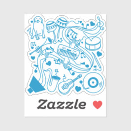 Adesivo Mãos de Música - Design ASL