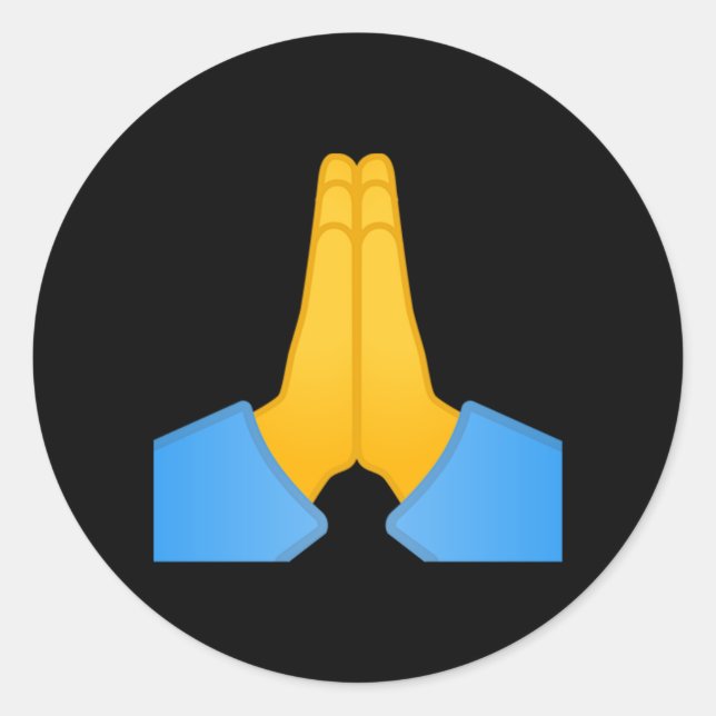 Adesivo Mãos Dobradas Emoji (Frente)