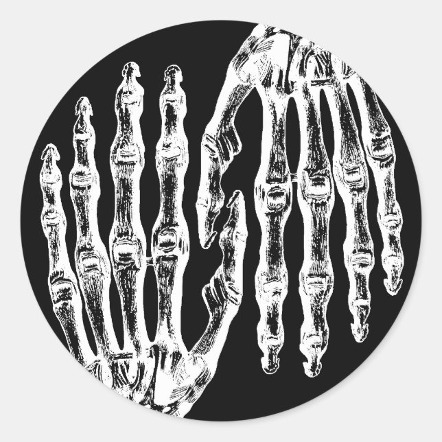 Adesivo Mãos esqueléticas assustadoras (Frente)