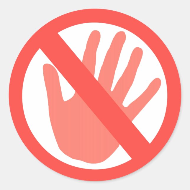 Adesivo Mãos fora (Frente)