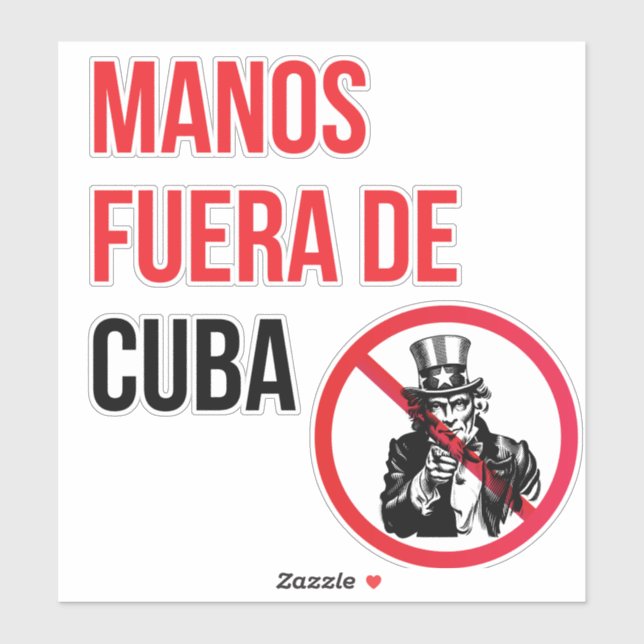 Adesivo Mãos Fora de Cuba (Folha)