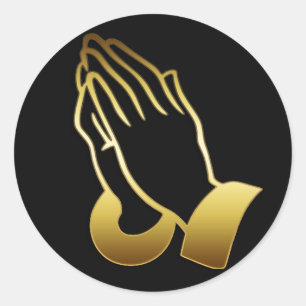 ADESIVO MÃOS PRAYING DO OURO