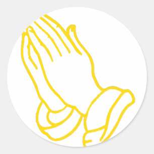 Adesivo Mãos Praying no amarelo Dourado