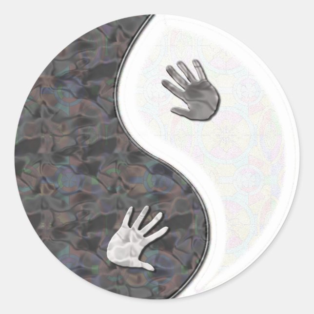 Adesivo mãos yinyang (Frente)