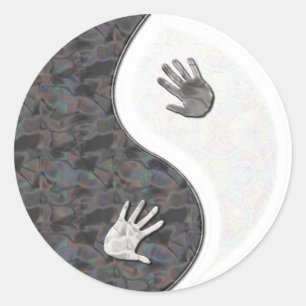 Adesivo mãos yinyang