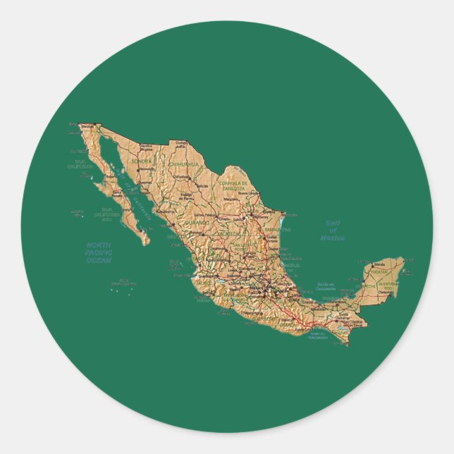 Adesivo Map Sticker do México (Frente)