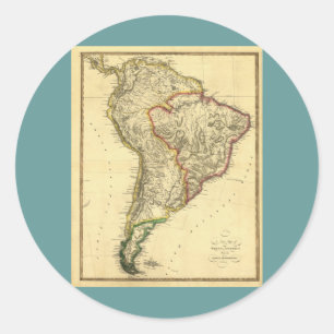 Adesivo Mapa 1817 de Ámérica do Sul