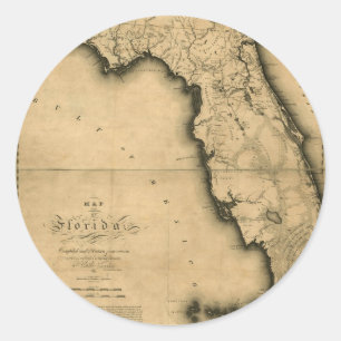 Adesivo Mapa 1823 de Florida